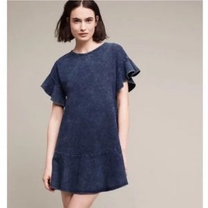Anthropologie Saturday Sunday Odette Flutter Sleeve Knit Dress sz. M - VGUC